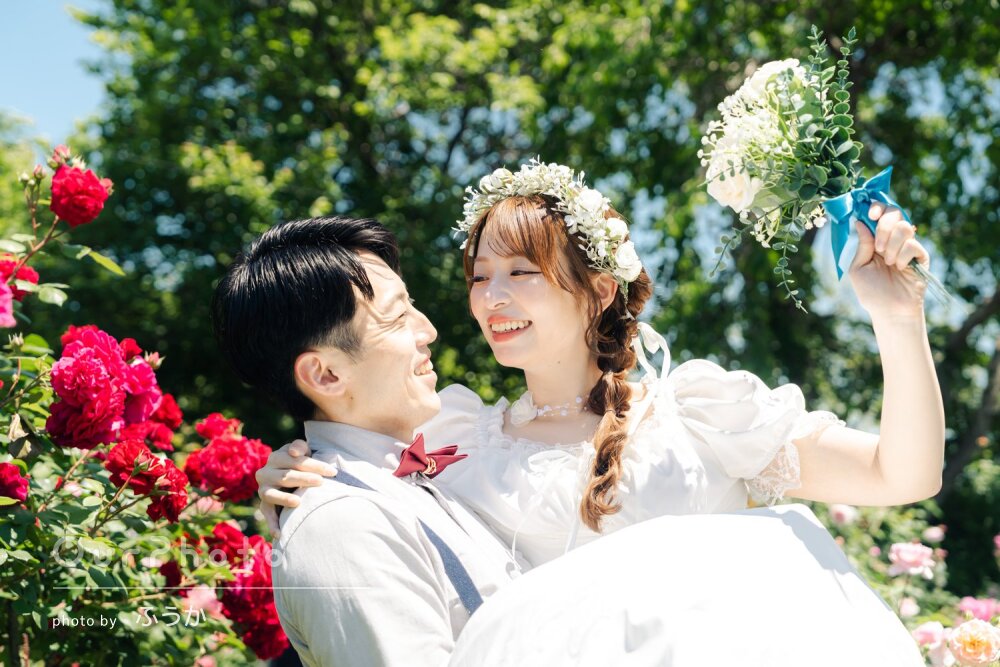 「一生残る大切な写真」花に囲まれたガーデンでのウェディングフォト撮影