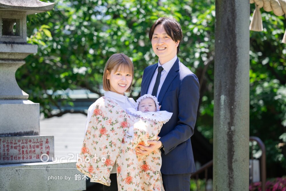「細かいお心遣いが素晴らしかった」自然な笑顔で温かなお宮参りの撮影
