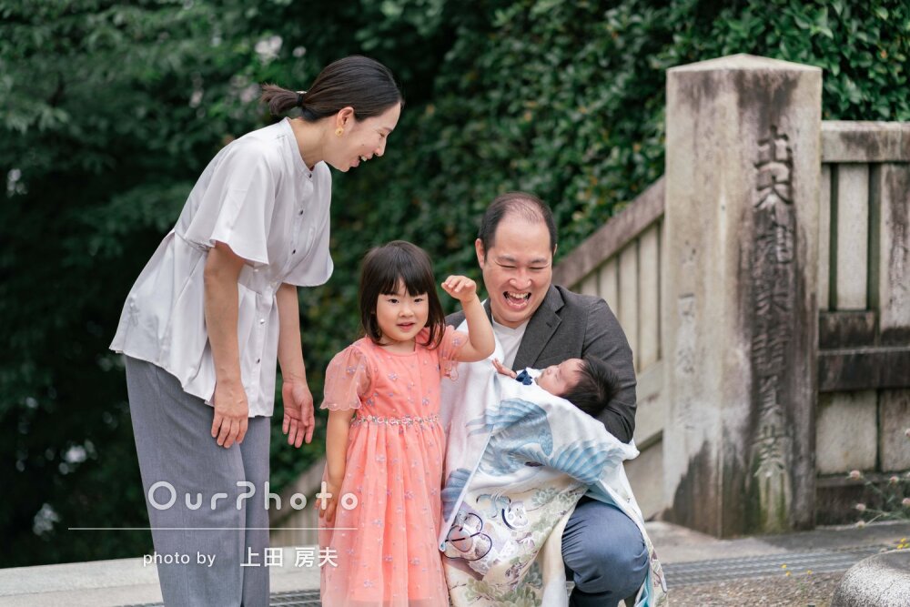 「信頼してお任せ」優しい家族の時間が伝わってくる素敵なお宮参りの撮影