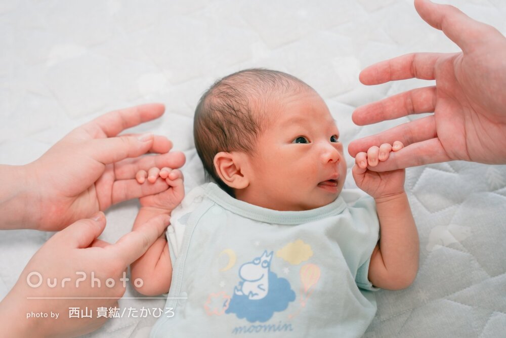 「素敵な写真に満足」自然な姿や表情が愛らしいニューボーンフォトの撮影