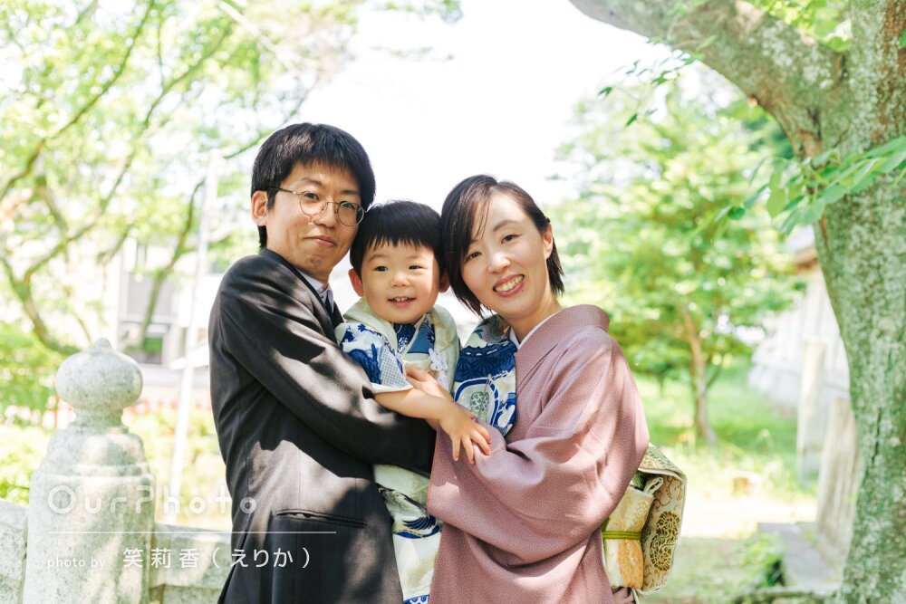 「自然な表情でとても気に入りました」2歳男の子！爽やかな七五三の撮影