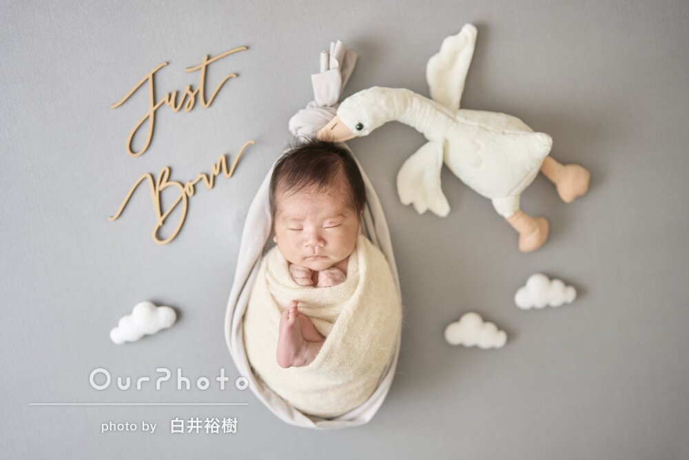 「新生児らしい自然なお写真」リピーター様のニューボーンフォト撮影