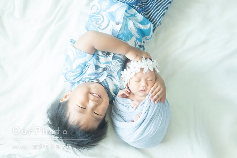 「とっても可愛い写真ばかり」淡い色合いが可愛いニューボーンフォト撮影