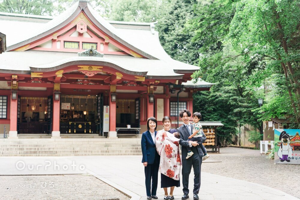 「過去一番に息子の可愛い笑顔」家族の幸せがいっぱい伝わるお宮参り撮影
