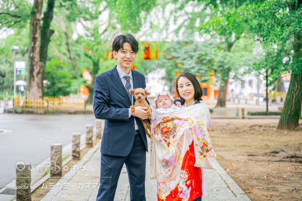 「撮影のイメージもきちんと取り入れた」愛犬も一緒にお宮参りの撮影