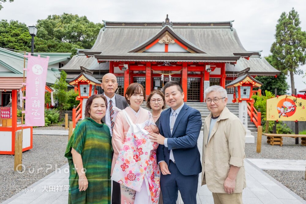「様々なポーズを提案してくださり」3世代で祝う和やかなお宮参りの撮影
