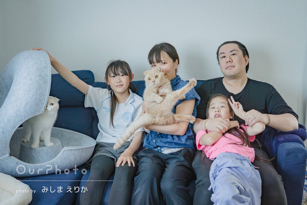 「とても素敵な写真」姉妹の笑顔輝く最高の瞬間をパチリ！家族写真の撮影
