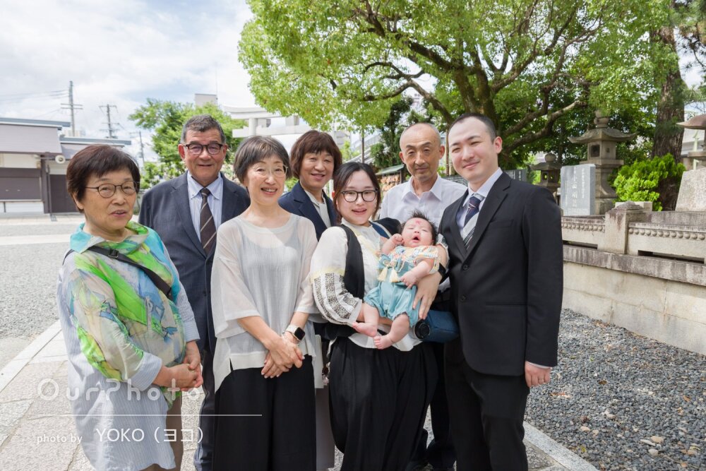 「本当に良い思い出」笑顔いっぱい！ご両家揃って賑やかにお宮参りの撮影