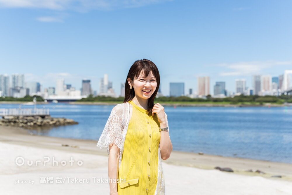 「アドバイスがとても的確」海辺の公園で爽やかなプロフィール写真の撮影