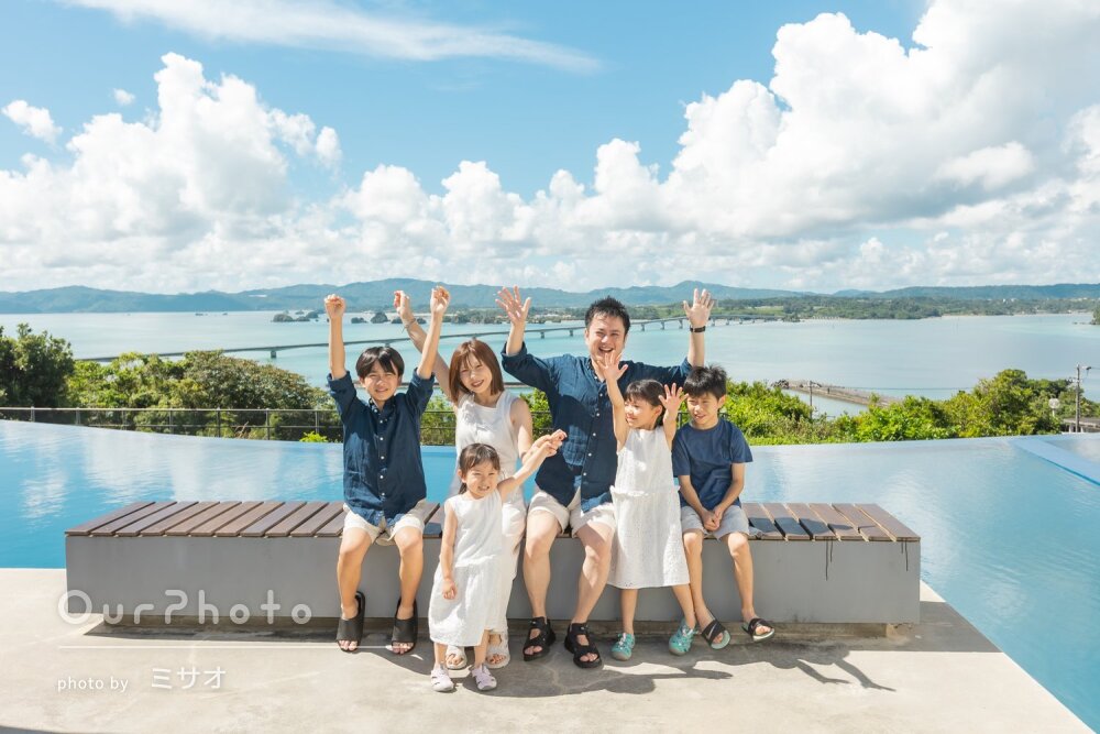 「一生の宝物」沖縄の夏を満喫！3年連続で思い出に残る家族写真の撮影