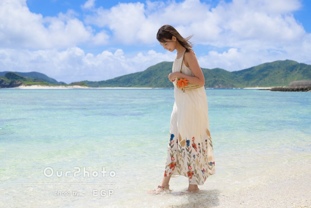 「最高の思い出」沖縄の美しい海！自然な表情がステキな旅行写真の撮影