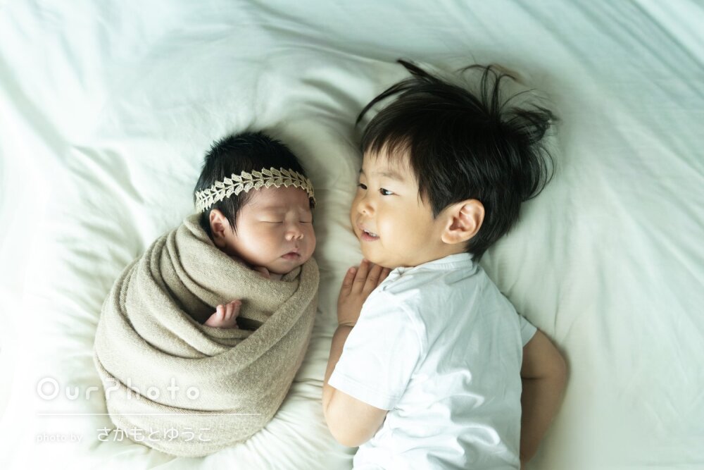 「予想以上に多く撮って」リピーター様！ご自宅でニューボーンフォト撮影