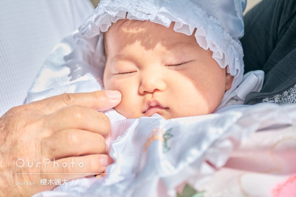 「笑顔いっぱい自然体で楽しい撮影時間」和やかな雰囲気のお宮参りの撮影