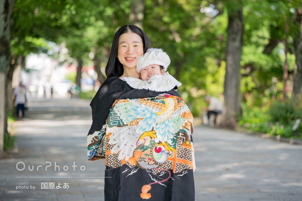 「泣いている姿もめちゃくちゃかわいく」記念となったお宮参りの撮影