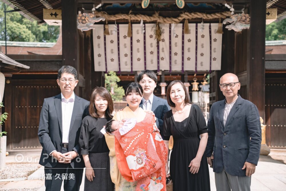「素敵で自然体な姿をたくさん収めて」秋晴れに三世代でお宮参りの撮影