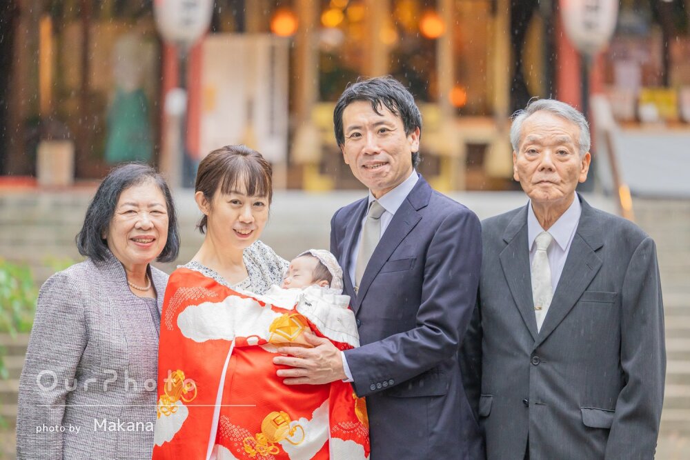 「行事に集中することができ」家族全員の思い出に残るお宮参りの撮影