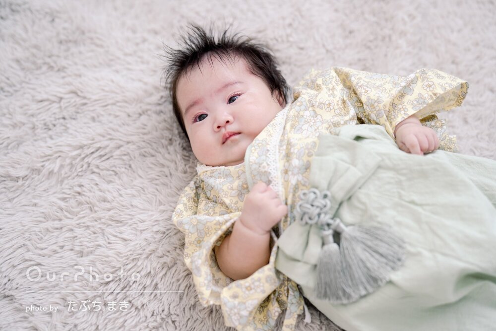 大切な節目を素敵な写真で！優しい色合いのお食い初めと百日祝いの撮影