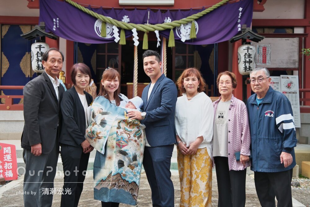 「大切な思い出になりました」色々な組み合わせで和やかなお宮参りの撮影