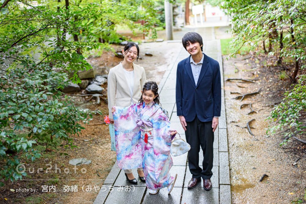 「みるみる自然な笑顔を引き出して」リピーター様の7歳七五三の撮影