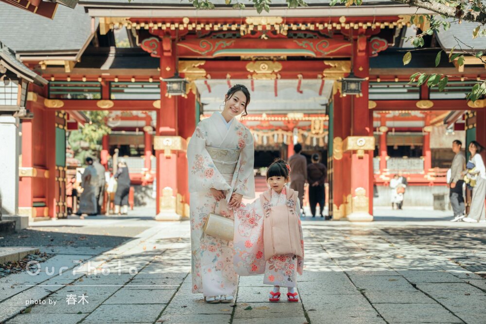 「一生に一度の大切な思い出」母娘の和装が美しい！素敵な七五三の撮影
