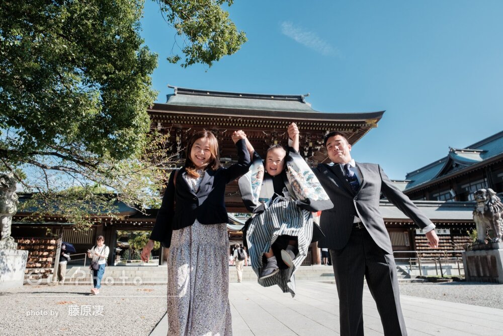 「今回も想像以上に素晴らしく」温かな空気感が素敵！秋晴れの七五三撮影