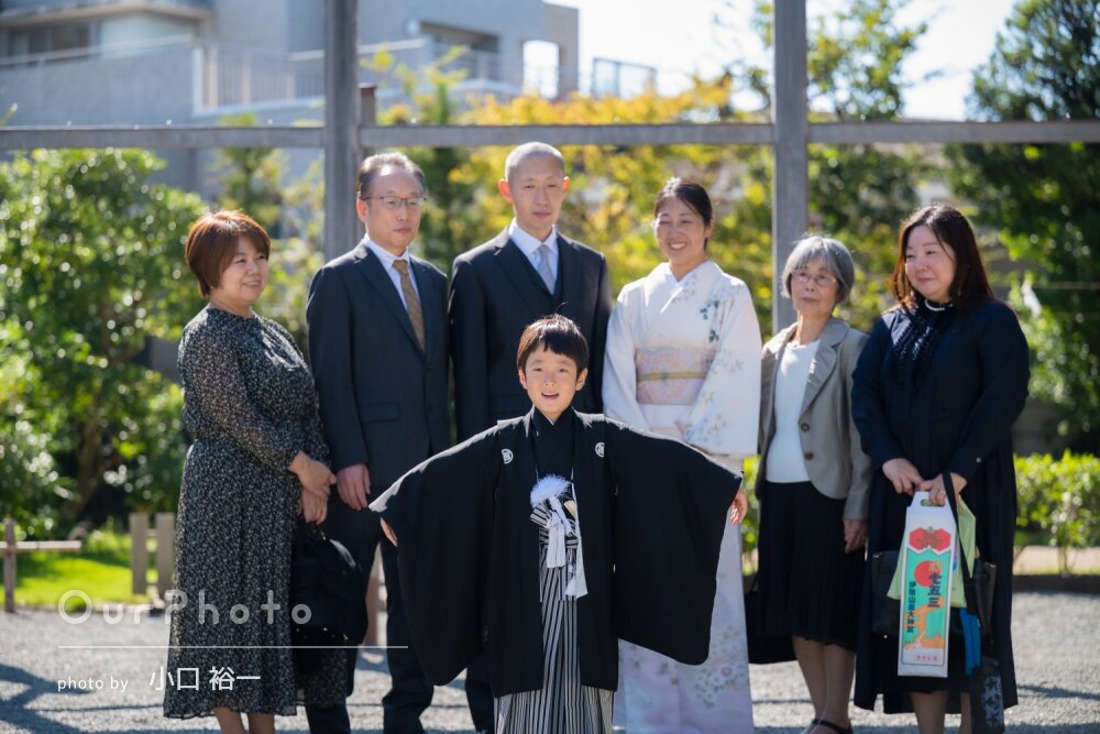 「その場の温かな雰囲気まで丁寧に」親族揃って賑やかに5歳七五三の撮影