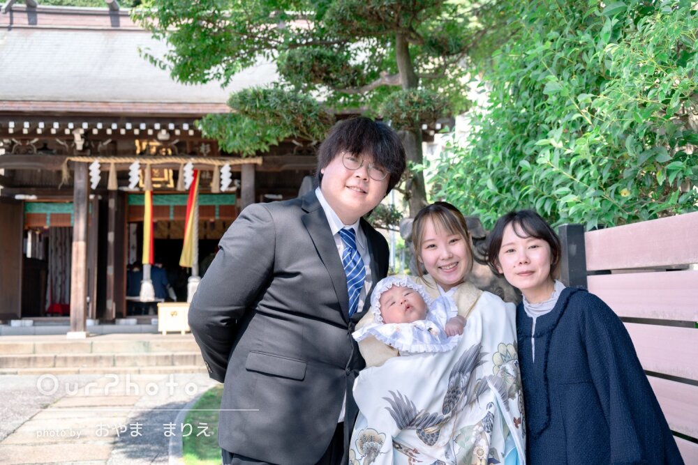 「とても素敵で満足」さわやかな秋の気配を感じる温かなお宮参りの撮影
