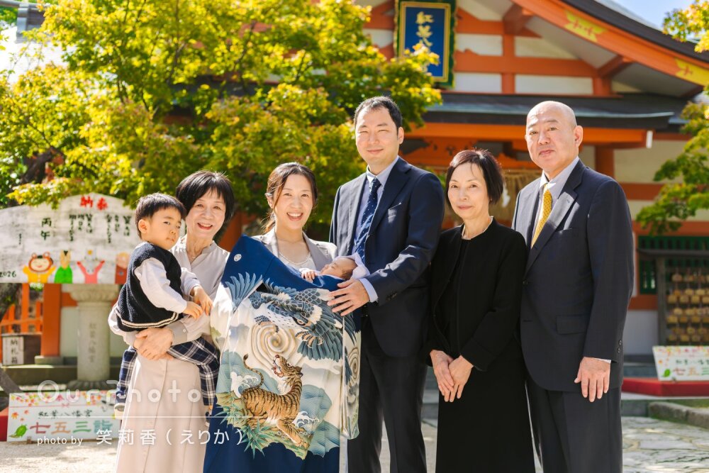 「かわいく面白く」家族の温かな空気感伝わる！三世代でお宮参りの撮影